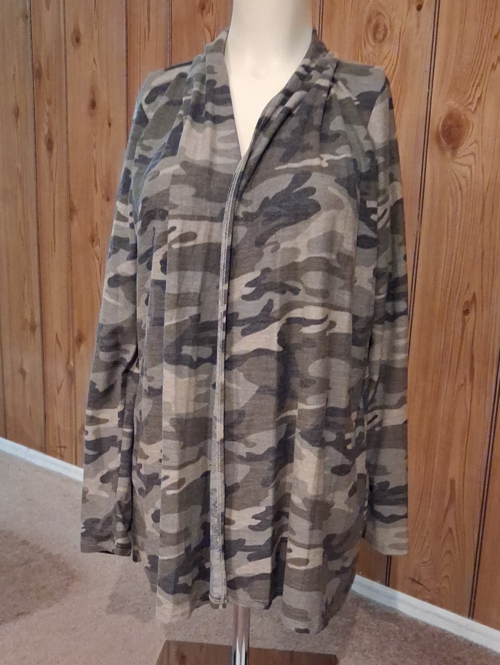 Beeson River Gray Camouflage Open-Front Utility Jacket